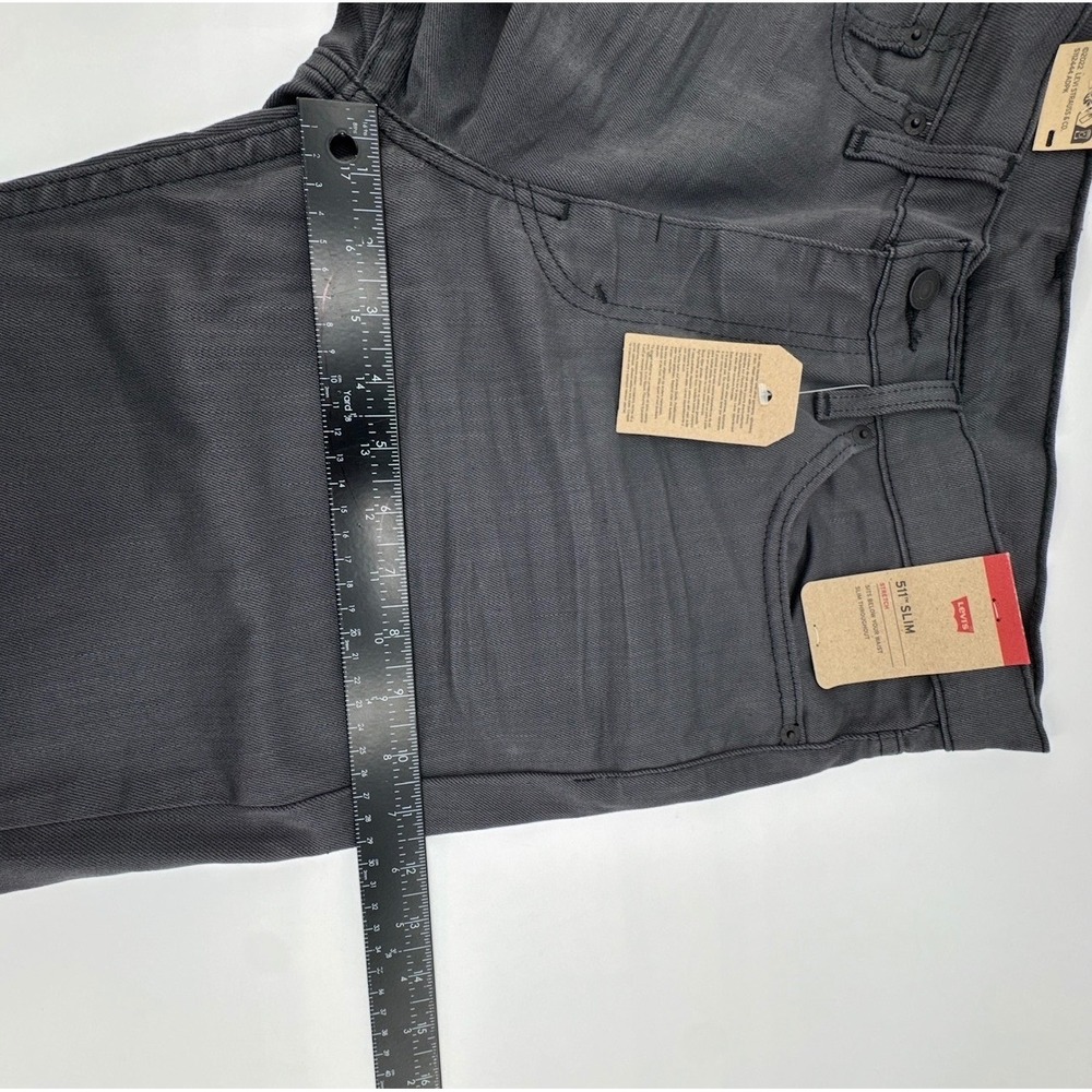 Levi's 511 Slim Fit Jeans Men 34x30 Charcoal Gray Denim Stretch Comfort Mid Rise - Picture 7 of 16